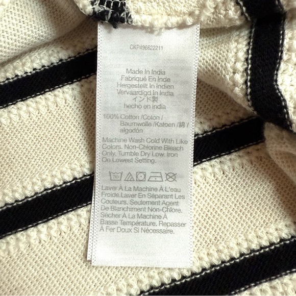 Madewell Relaxed V Neck Striped Polo Sz S - Picture 14 of 16